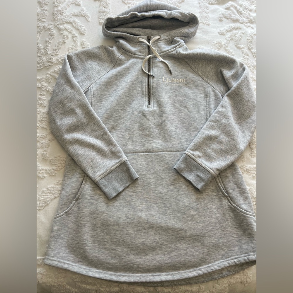 L.L. Bean Light Gray Pullover Hoodie